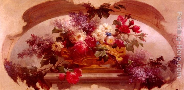 Eugene Bidau Flowers in a Gilt Vase
